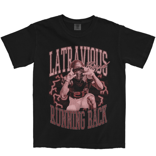 LATRAVIOUS BOYD VINTAGE BLACK TEE