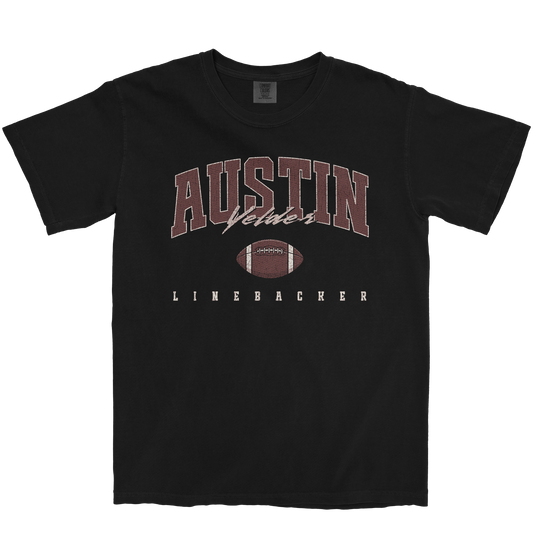 AUSTIN YELDER FOOTBALL BLACK TEE