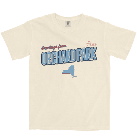 BUFFALO FOOTBALL GREETING CARD IVORY T-SHIRT