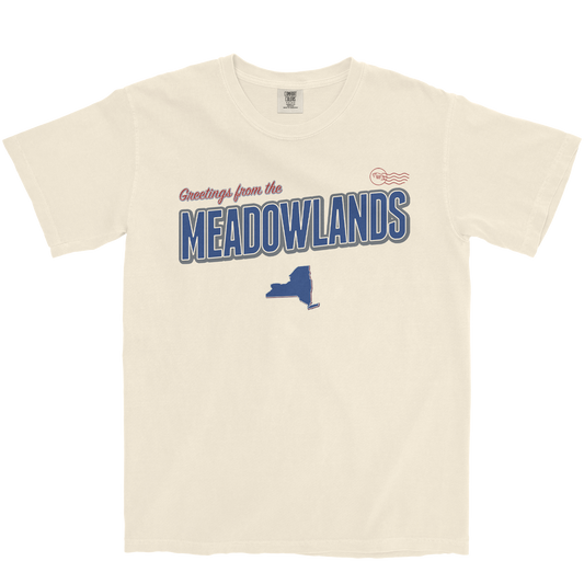 NEW YORK BLUE FOOTBALL GREETING CARD IVORY T-SHIRT