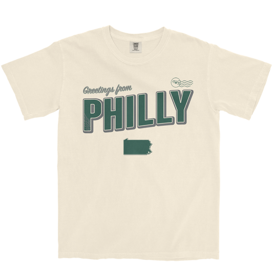 PHILADELPHIA FOOTBALL GREETING CARD IVORY T-SHIRT