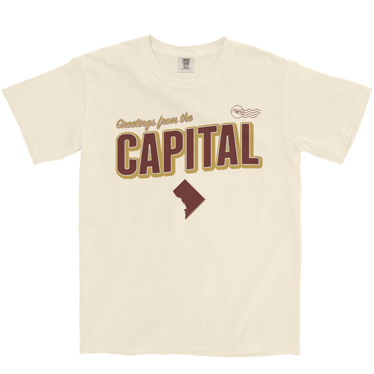 WASHINGTON, D.C. FOOTBALL GREETING CARD IVORY T-SHIRT