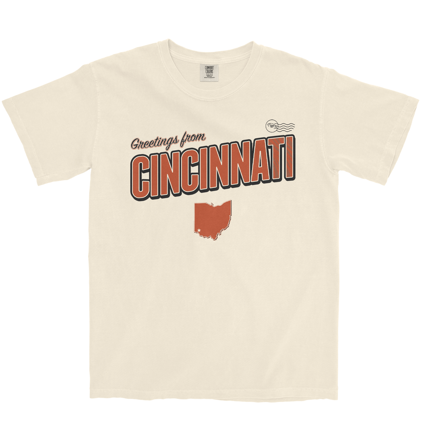CINCINNATI FOOTBALL GREETING CARD IVORY T-SHIRT