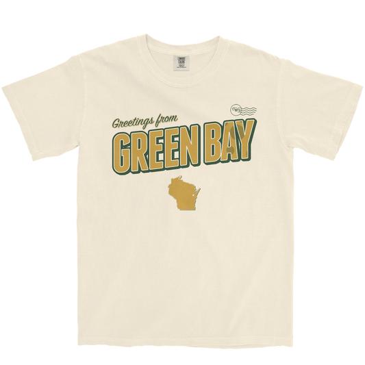 GREEN BAY FOOTBALL GREETING CARD IVORY T-SHIRT