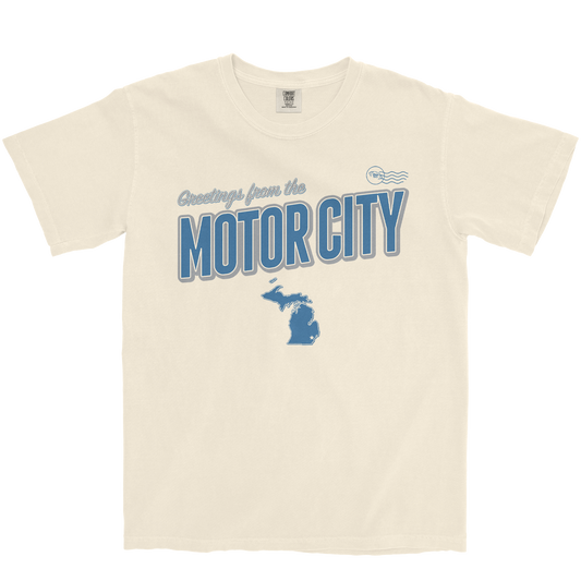 DETROIT FOOTBALL GREETING CARD IVORY T-SHIRT