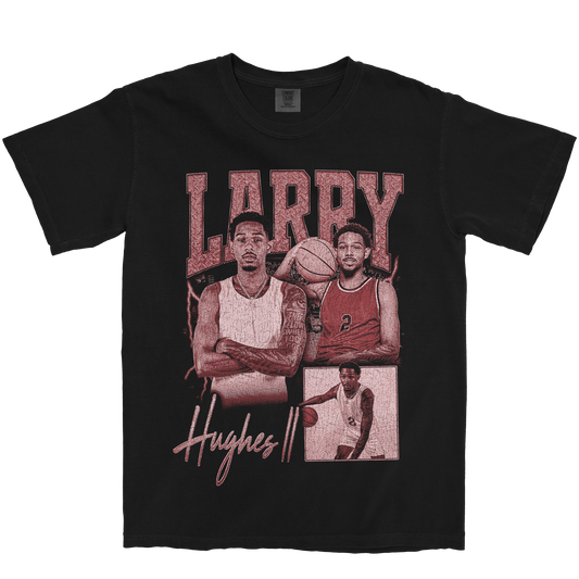 LARRY HUGHES II GRAPHIC BLACK TEE