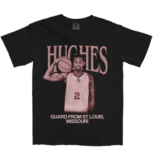 LARRY HUGHES II VINTAGE BLACK TEE