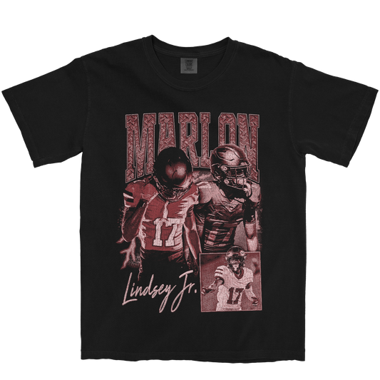 MARLON LINDSEY JR. GRAPHIC BLACK TEE