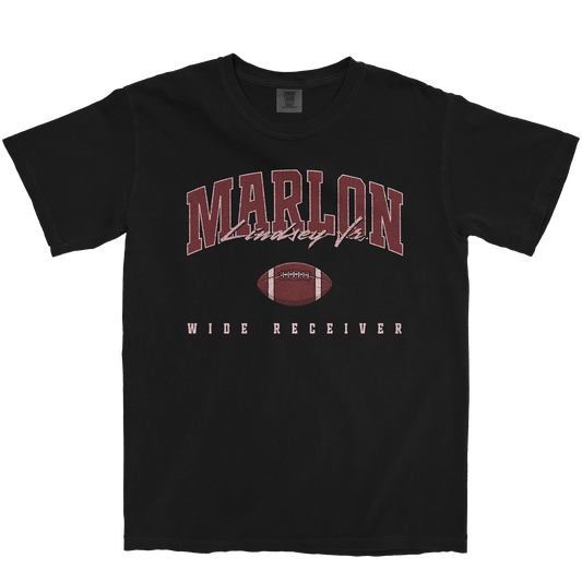 MARLON LINDSEY JR. FOOTBALL BLACK TEE