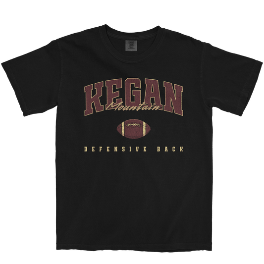 KEGAN MOUNTAIN FOOTBALL BLACK TEE