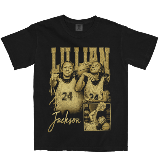 LILLIAN JACKSON GRAPHIC BLACK TEE