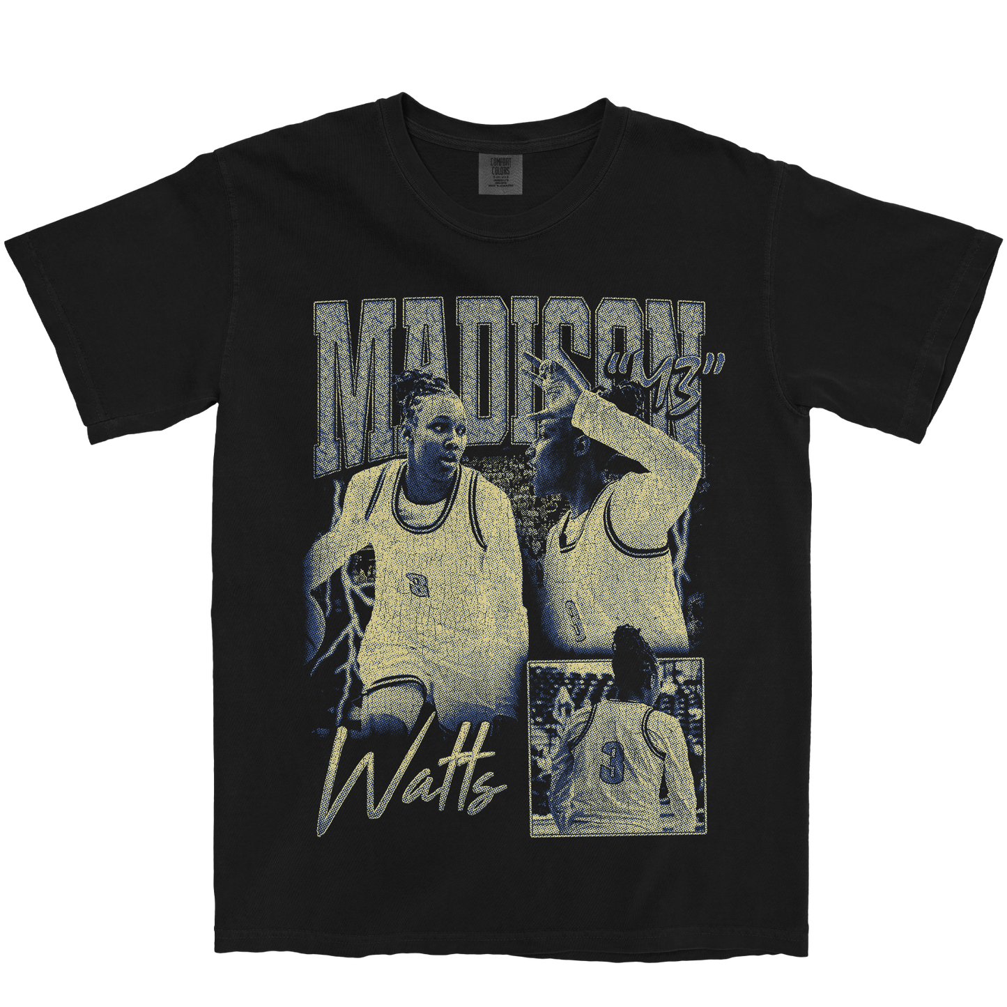 MADISON WATTS GRAPHIC BLACK TEE