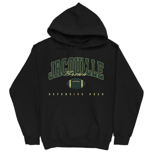 JACQUILLE BROWN FOOTBALL BLACK HOODIE