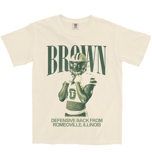 JACQUILLE BROWN VINTAGE IVORY TEE