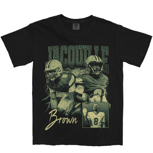 JACQUILLE BROWN GRAPHIC BLACK TEE