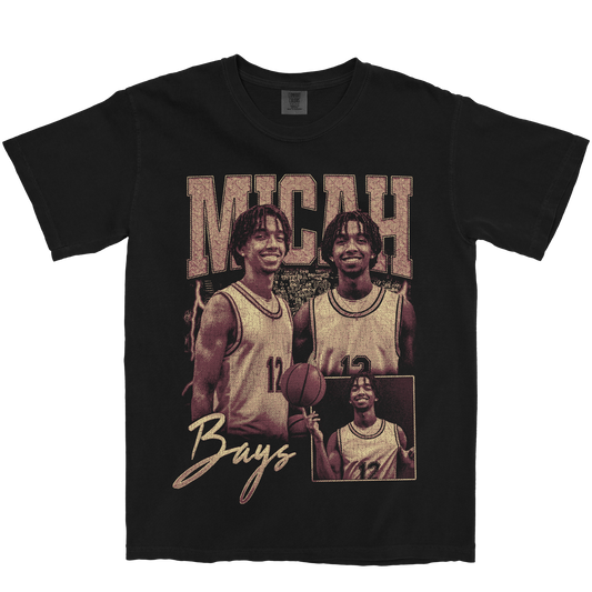 MICAH BAYS GRAPHIC BLACK TEE