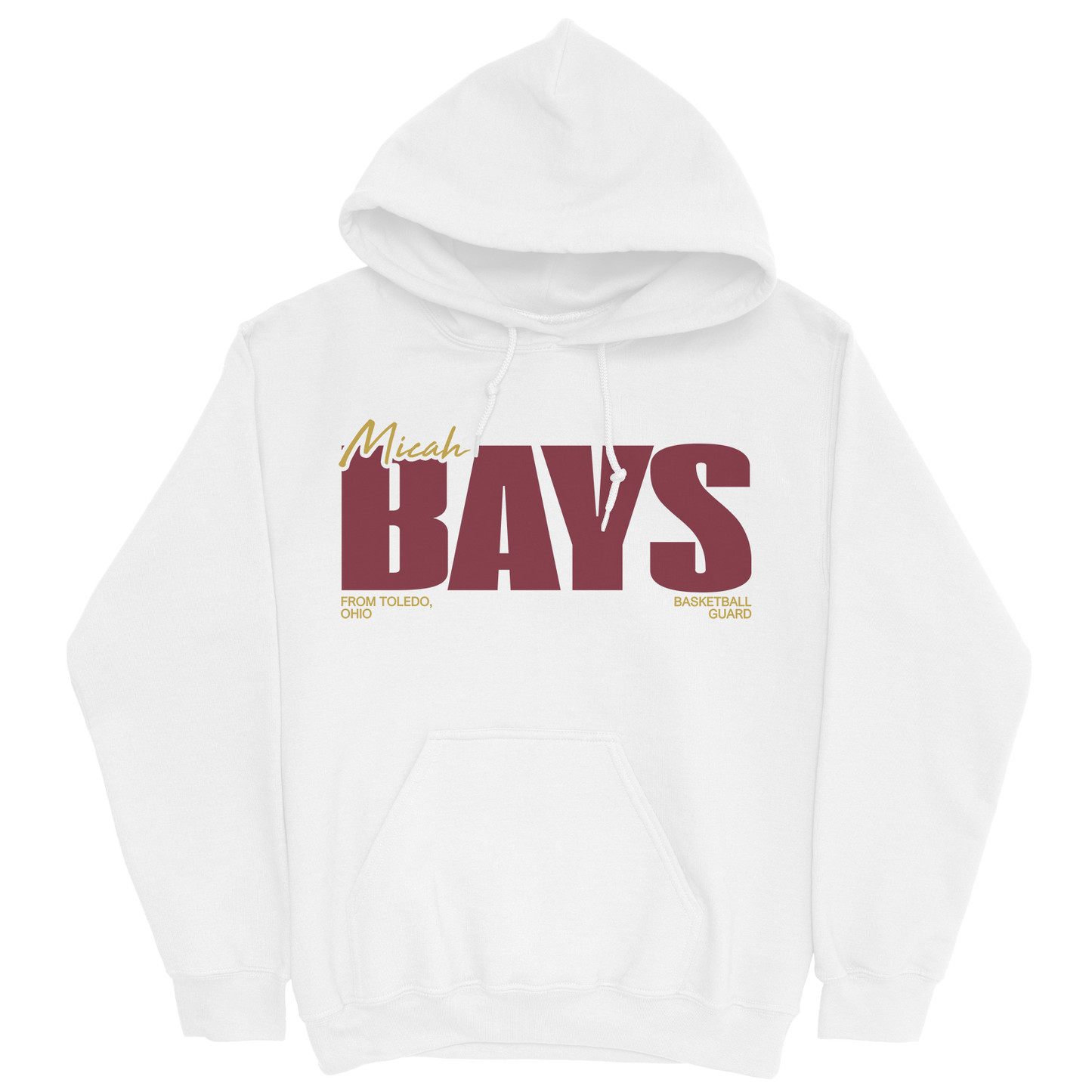 MICAH BAYS CLASSIC WHITE HOODIE