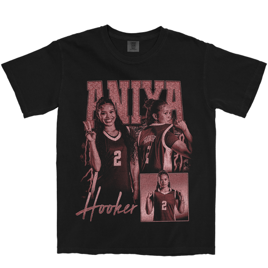 ANIYA HOOKER GRAPHIC BLACK TEE