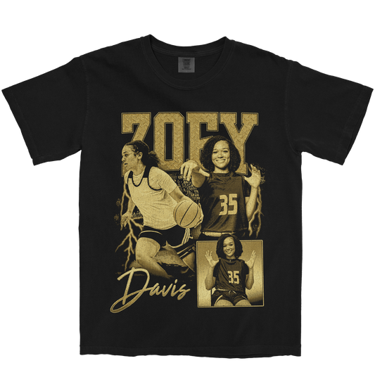 ZOEY DAVIS GRAPHIC BLACK TEE
