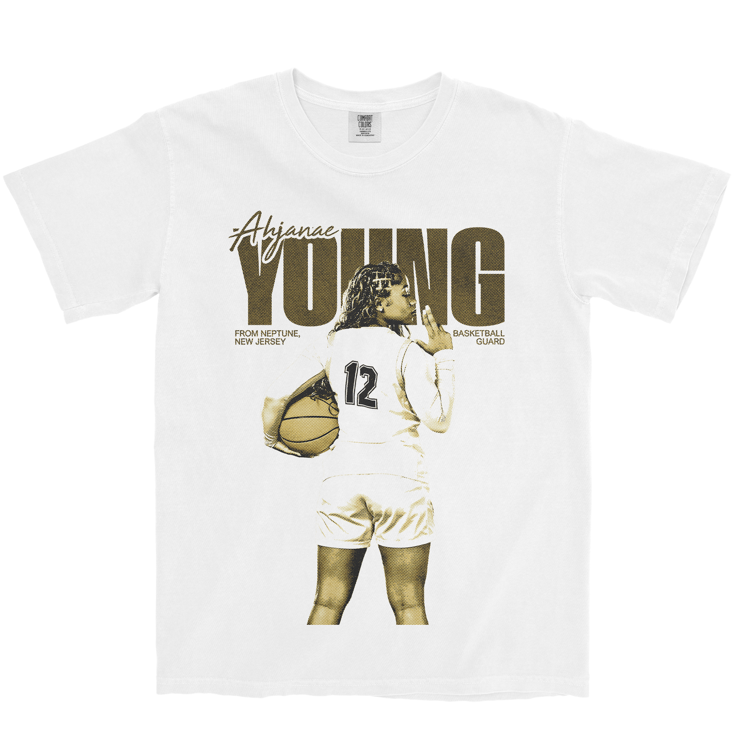 AHJANAE YOUNG VINTAGE WHITE TEE