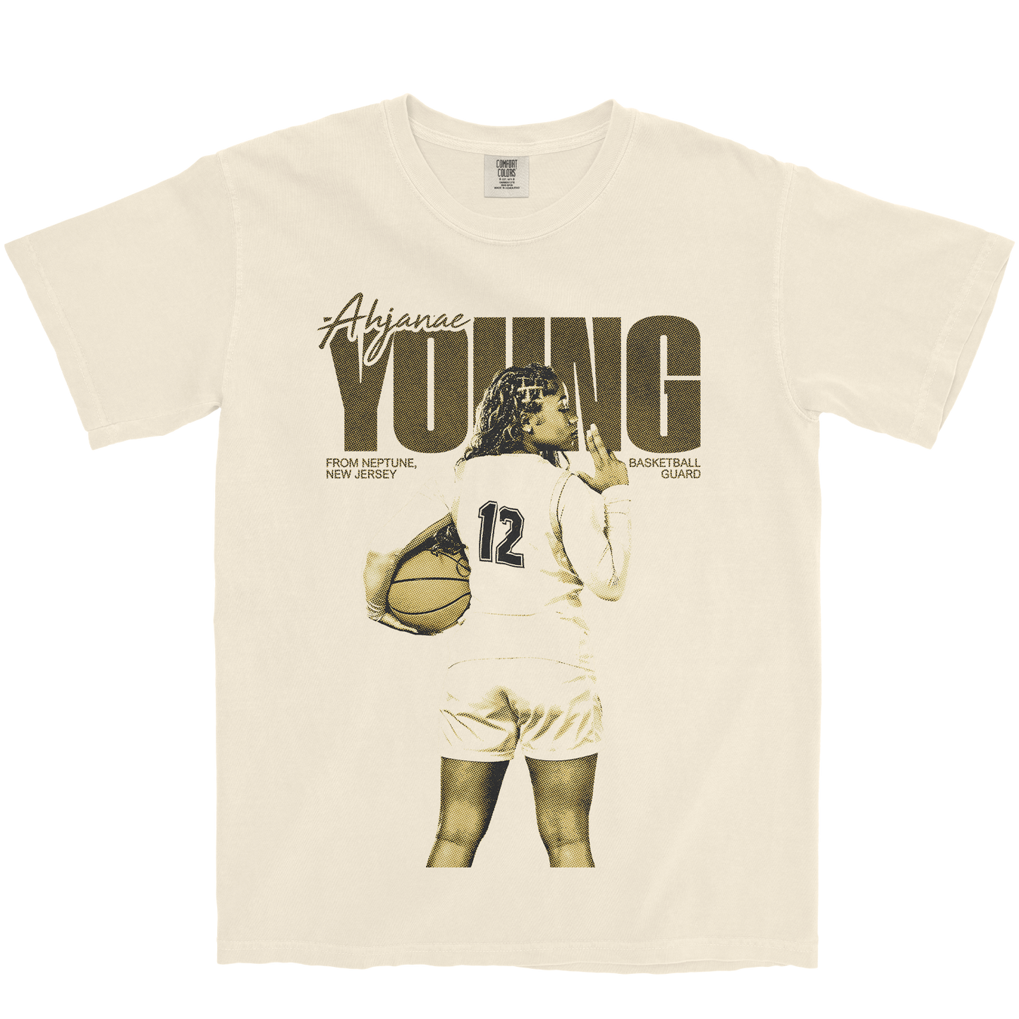 AHJANAE YOUNG VINTAGE IVORY TEE