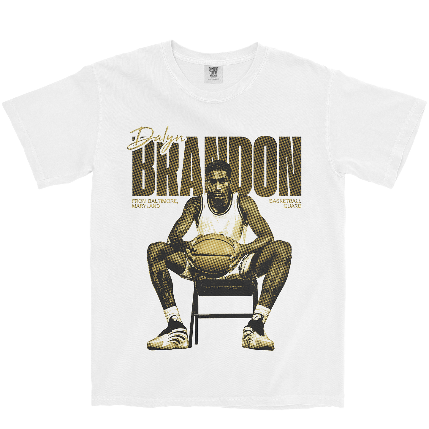 DALYN BRANDON VINTAGE WHITE TEE