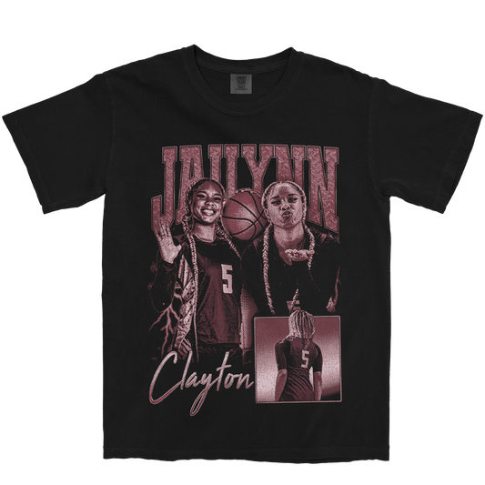 JAILYNN CLAYTON GRAPHIC BLACK TEE