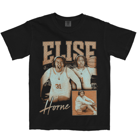 ELISE HORNE GRAPHIC BLACK TEE
