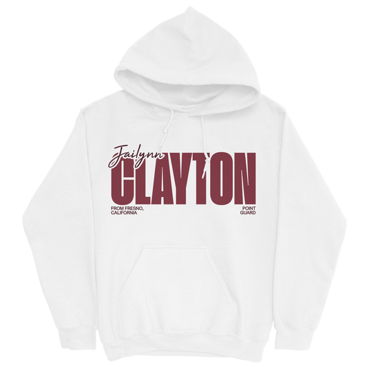 JAILYNN CLAYTON CLASSIC WHITE HOODIE