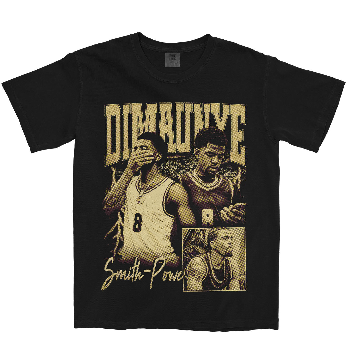 DIMAUNYE SMITH-POWE GRAPHIC BLACK TEE