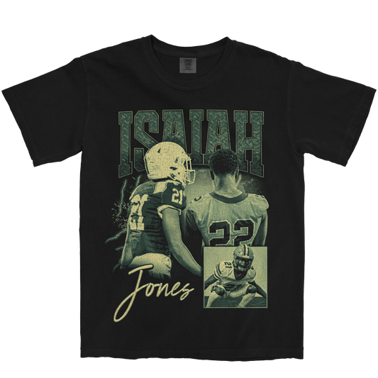 ISAIAH JONES GRAPHIC BLACK TEE