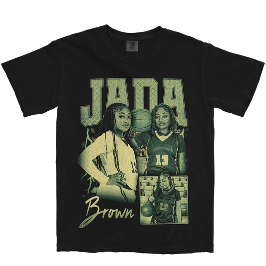 JADA BROWN GRAPHIC BLACK TEE