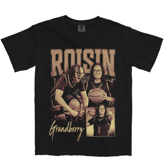 ROISIN GRANDBERRY GRAPHIC BLACK TEE