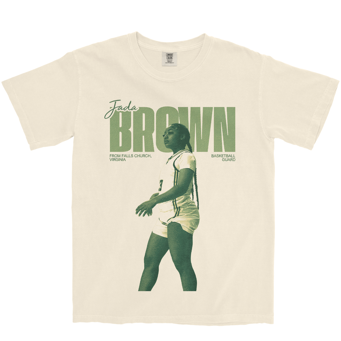 JADA BROWN VINTAGE IVORY TEE