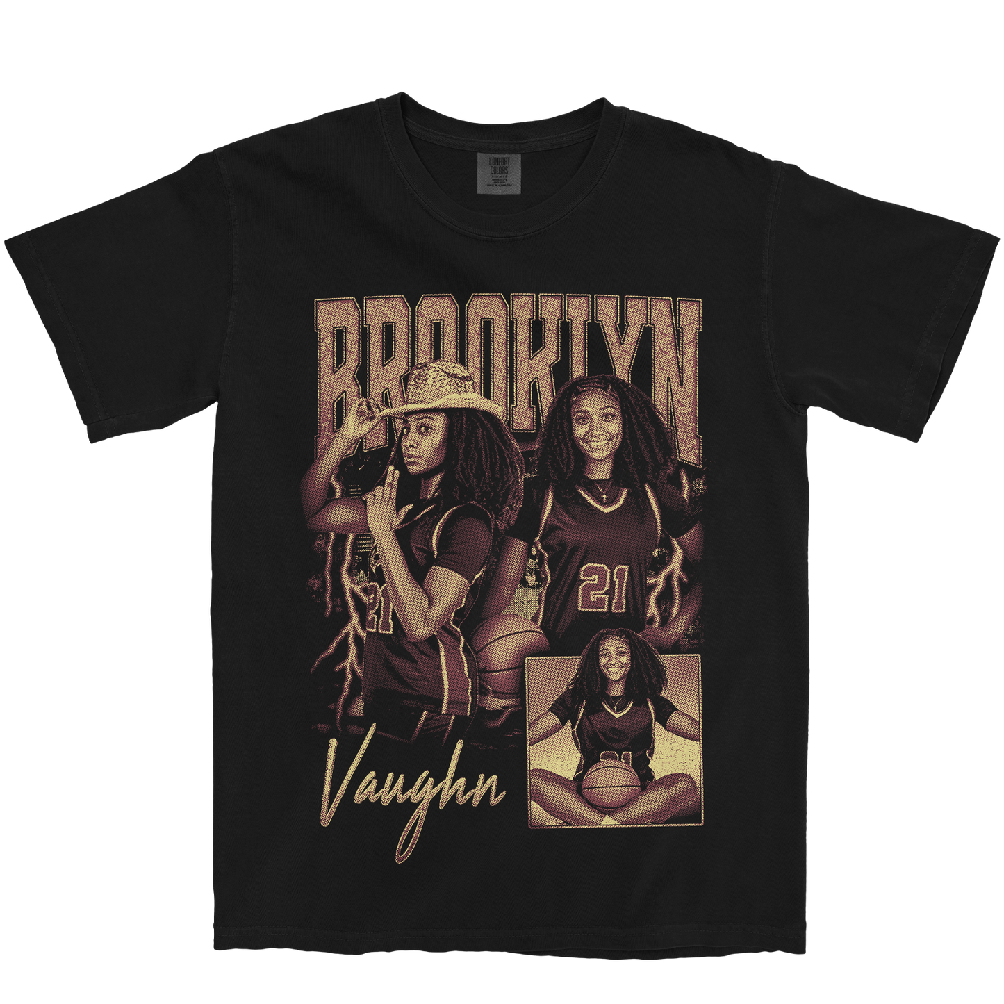 BROOKLYN VAUGHN GRAPHIC BLACK TEE
