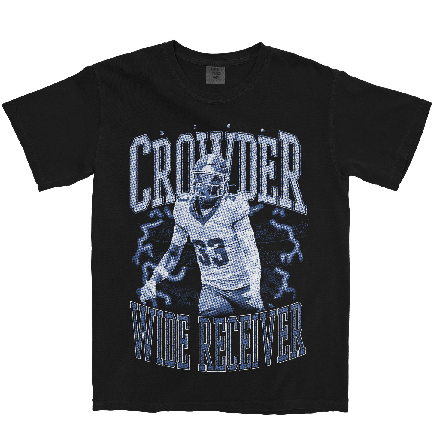 RICO CROWDER VINTAGE BLACK TEE