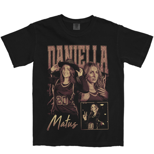 DANIELLA MATUS GRAPHIC BLACK TEE