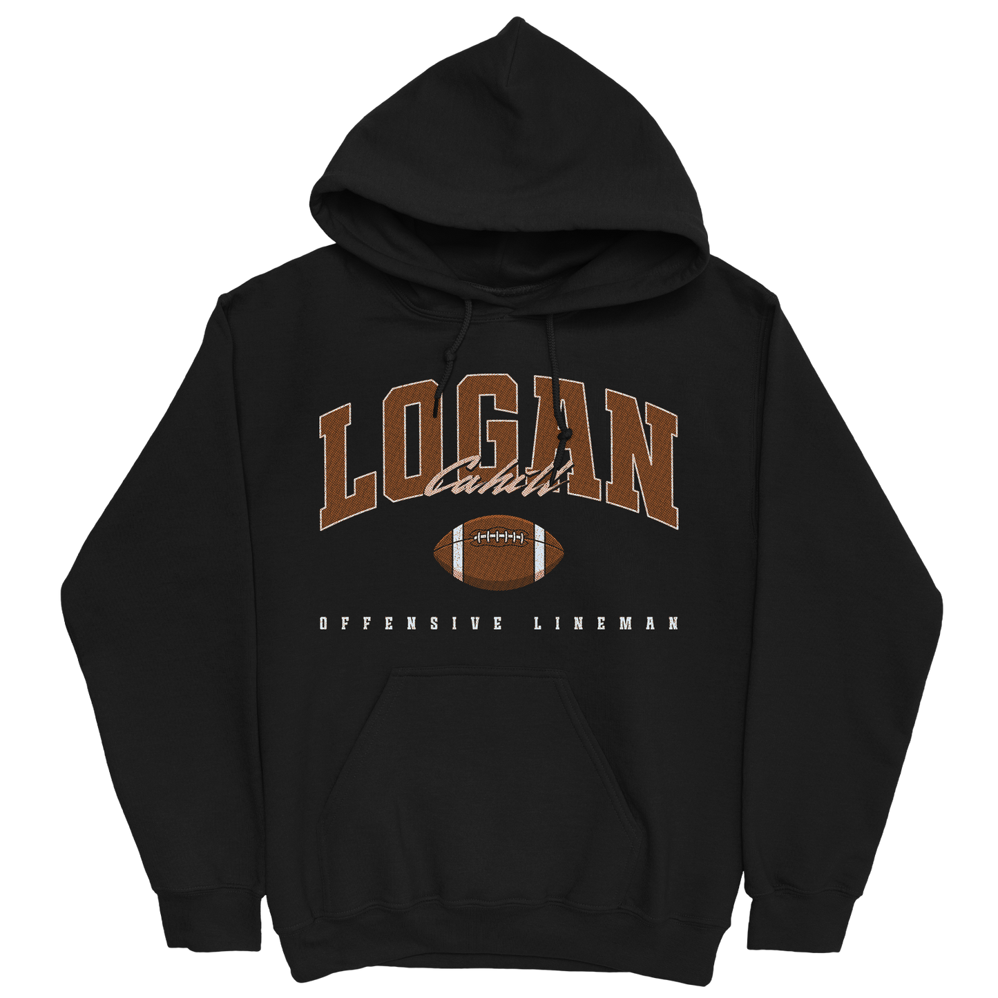 LOGAN CAHILL FOOTBALL BLACK HOODIE