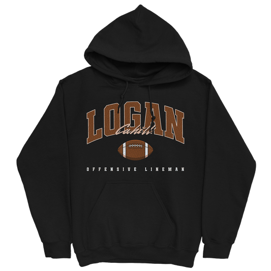 LOGAN CAHILL FOOTBALL BLACK HOODIE
