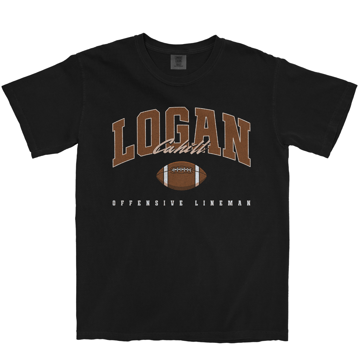 LOGAN CAHILL FOOTBALL BLACK TEE