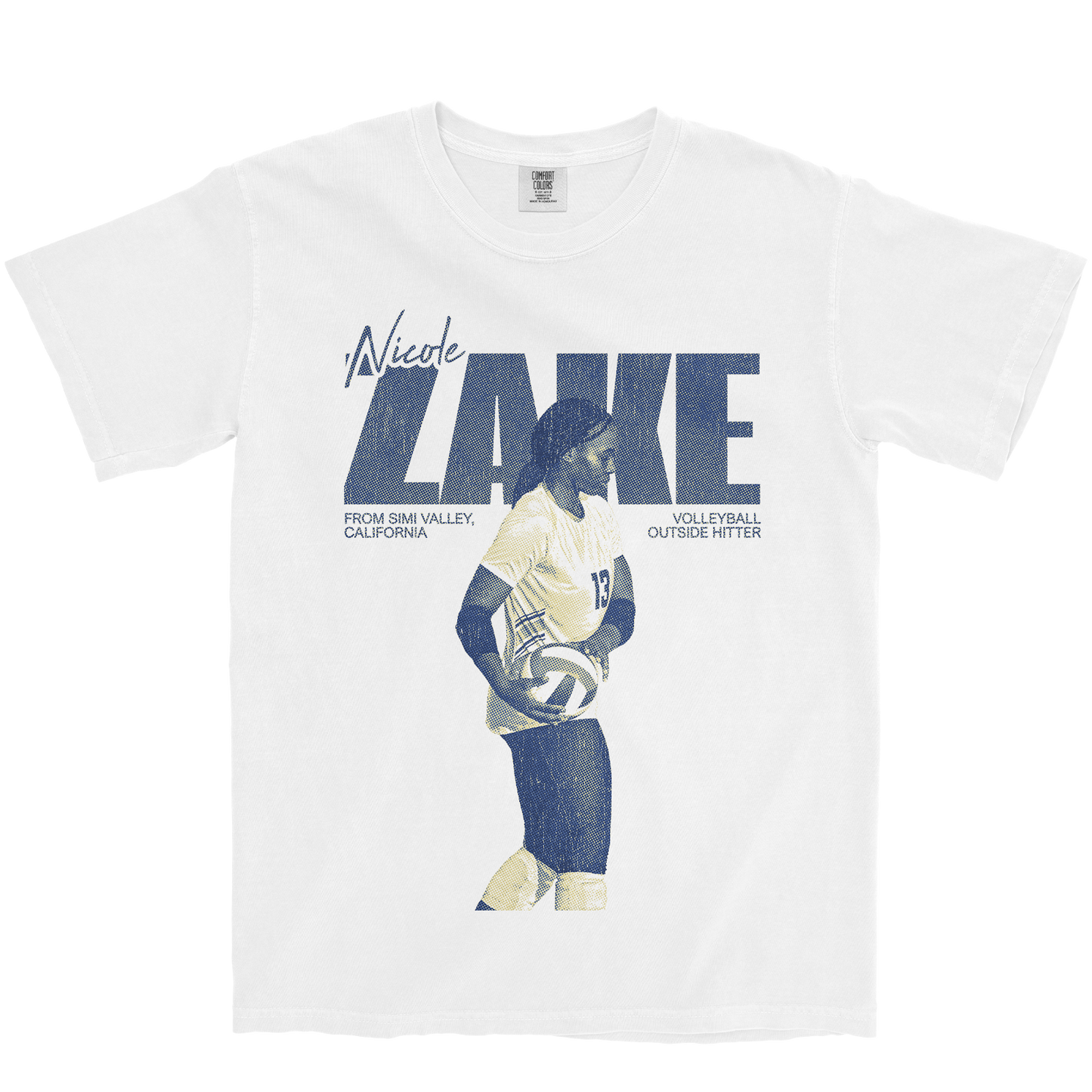 NICOLE ZAKE VINTAGE WHITE TEE