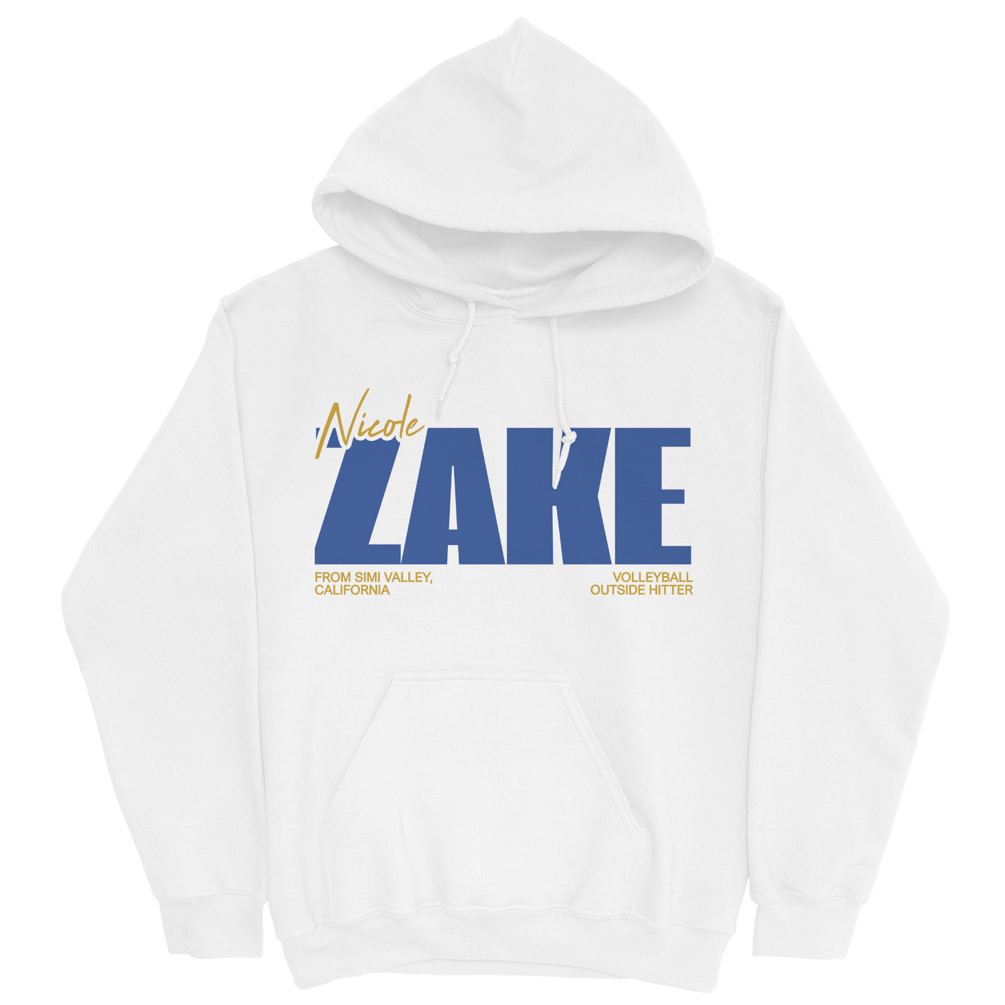 NICOLE ZAKE CLASSIC WHITE HOODIE