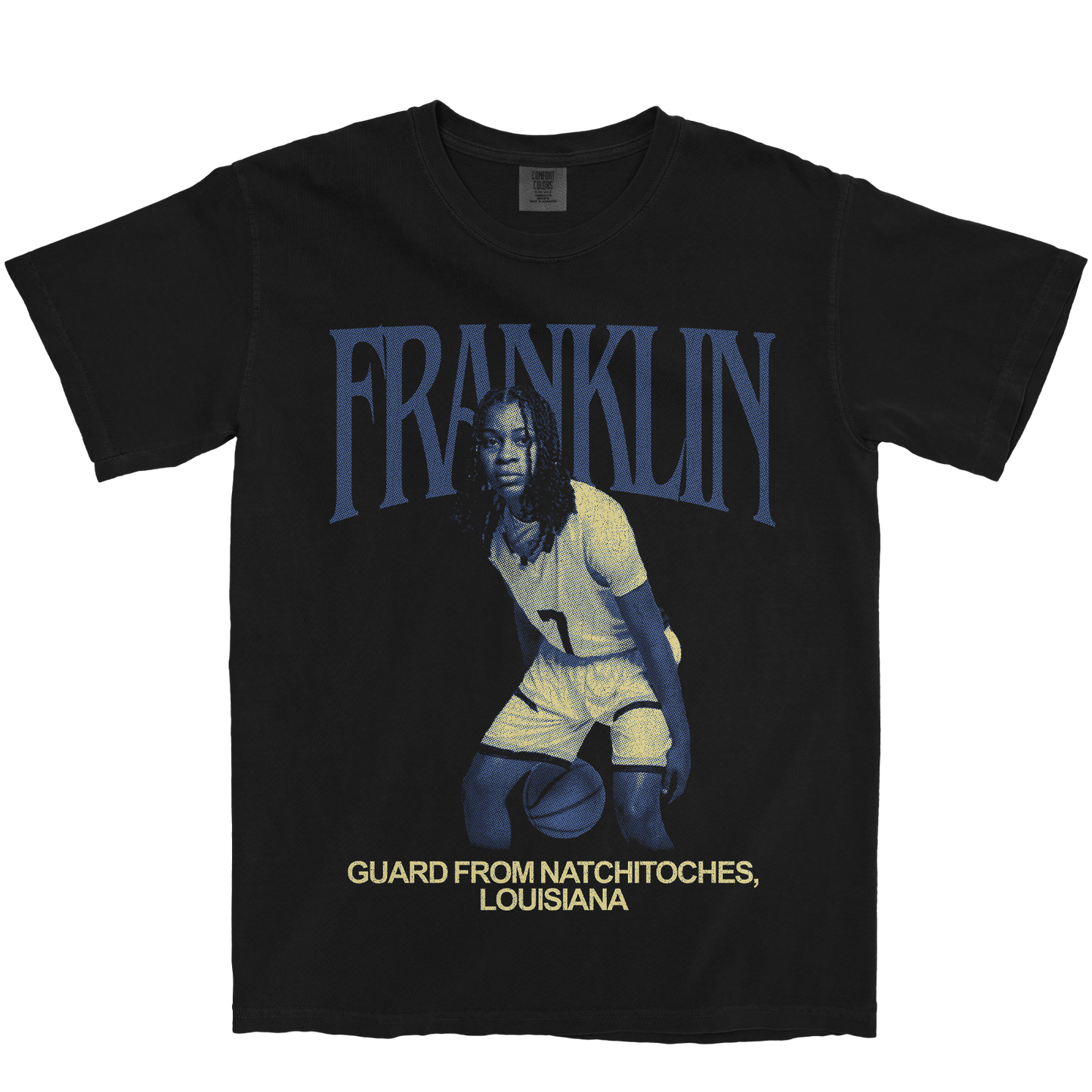 J'UNTI FRANKLIN VINTAGE BLACK TEE