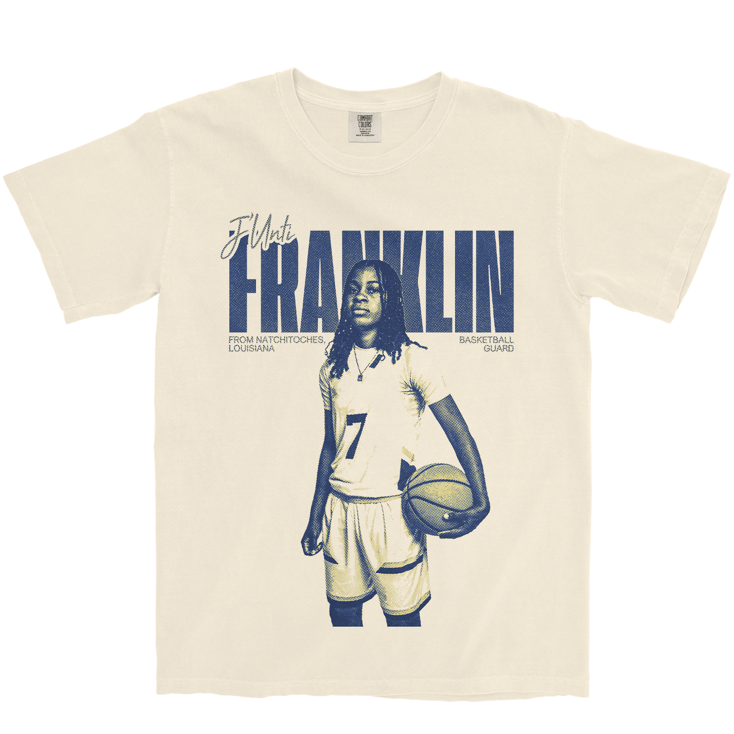 J'UNTI FRANKLIN VINTAGE IVORY TEE