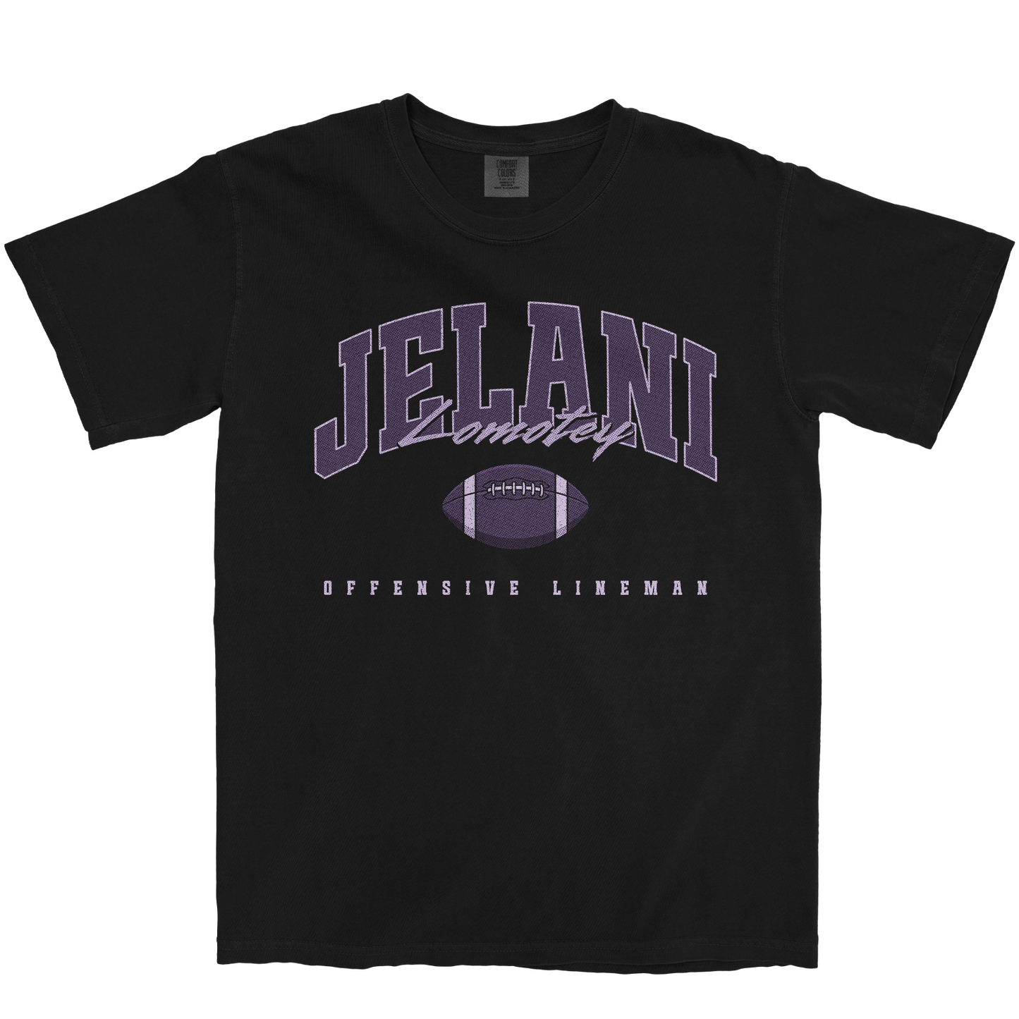 JELANI LOMOTEY FOOTBALL BLACK TEE