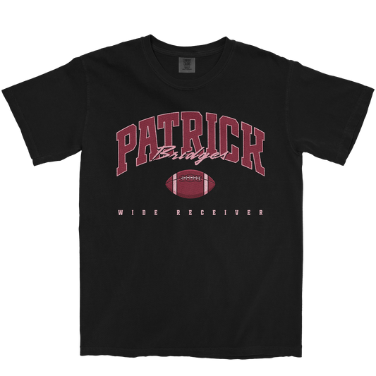 PATRICK BRIDGES FOOTBALL BLACK TEE