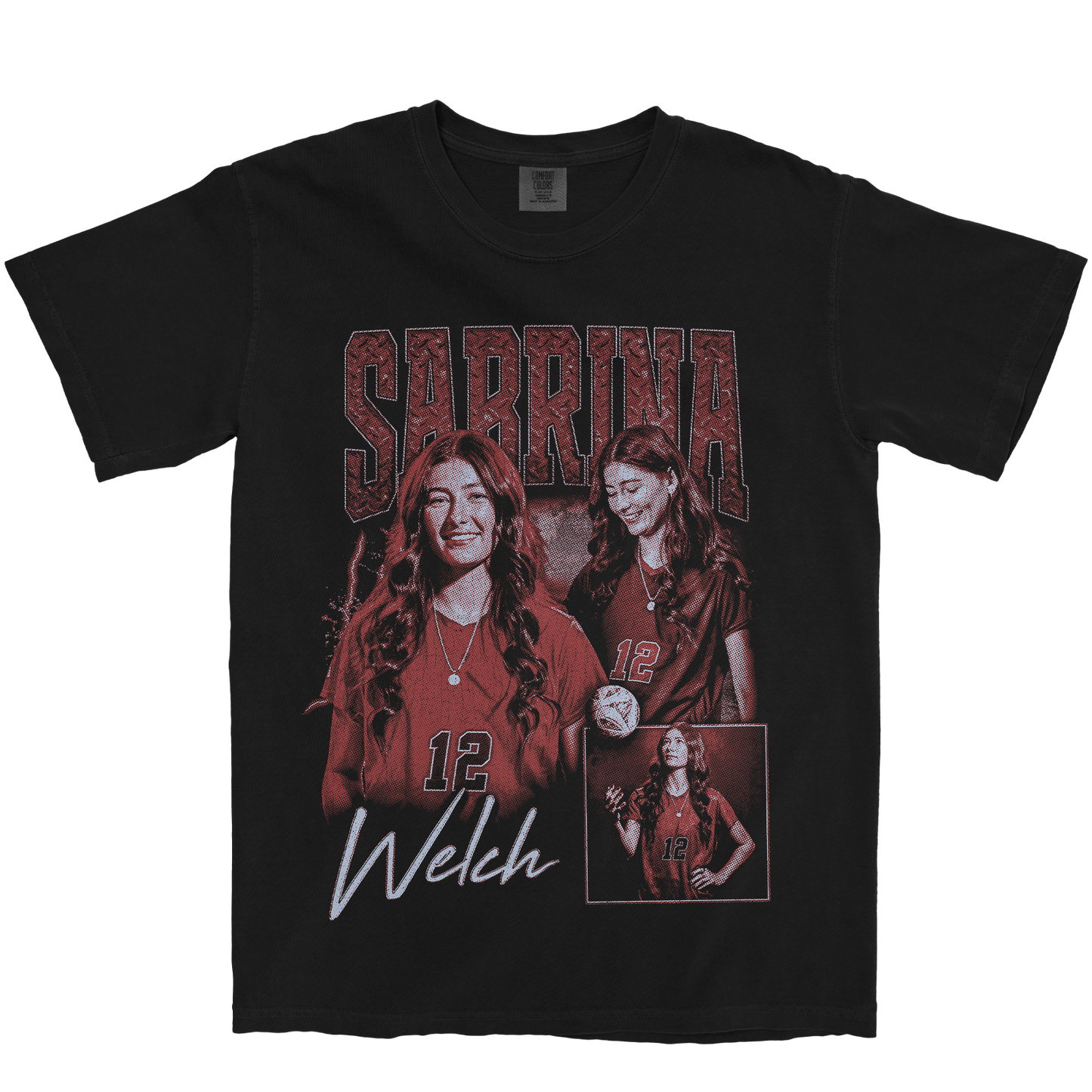 SABRINA WELCH GRAPHIC BLACK TEE