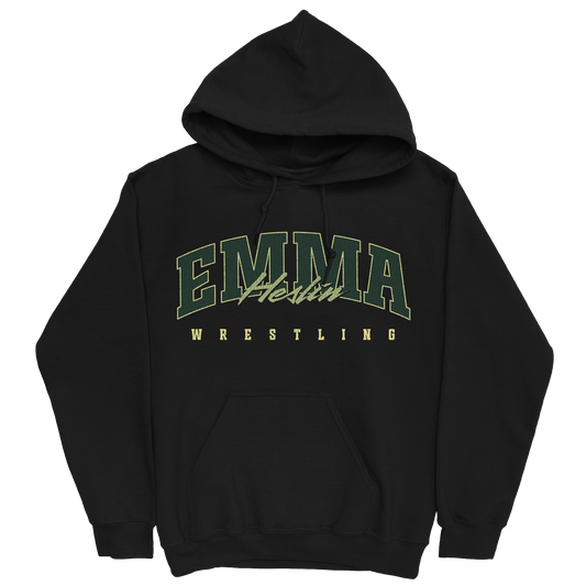 EMMA HESLIN RETRO BLACK HOODIE
