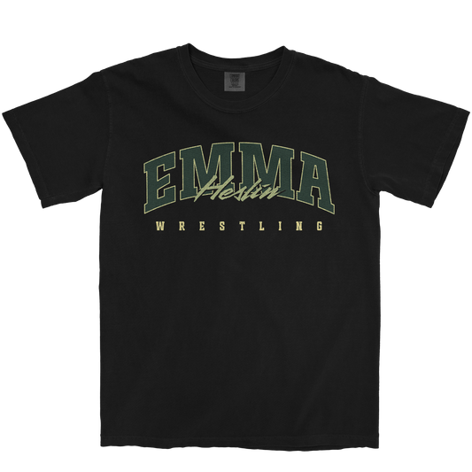EMMA HESLIN RETRO BLACK TEE