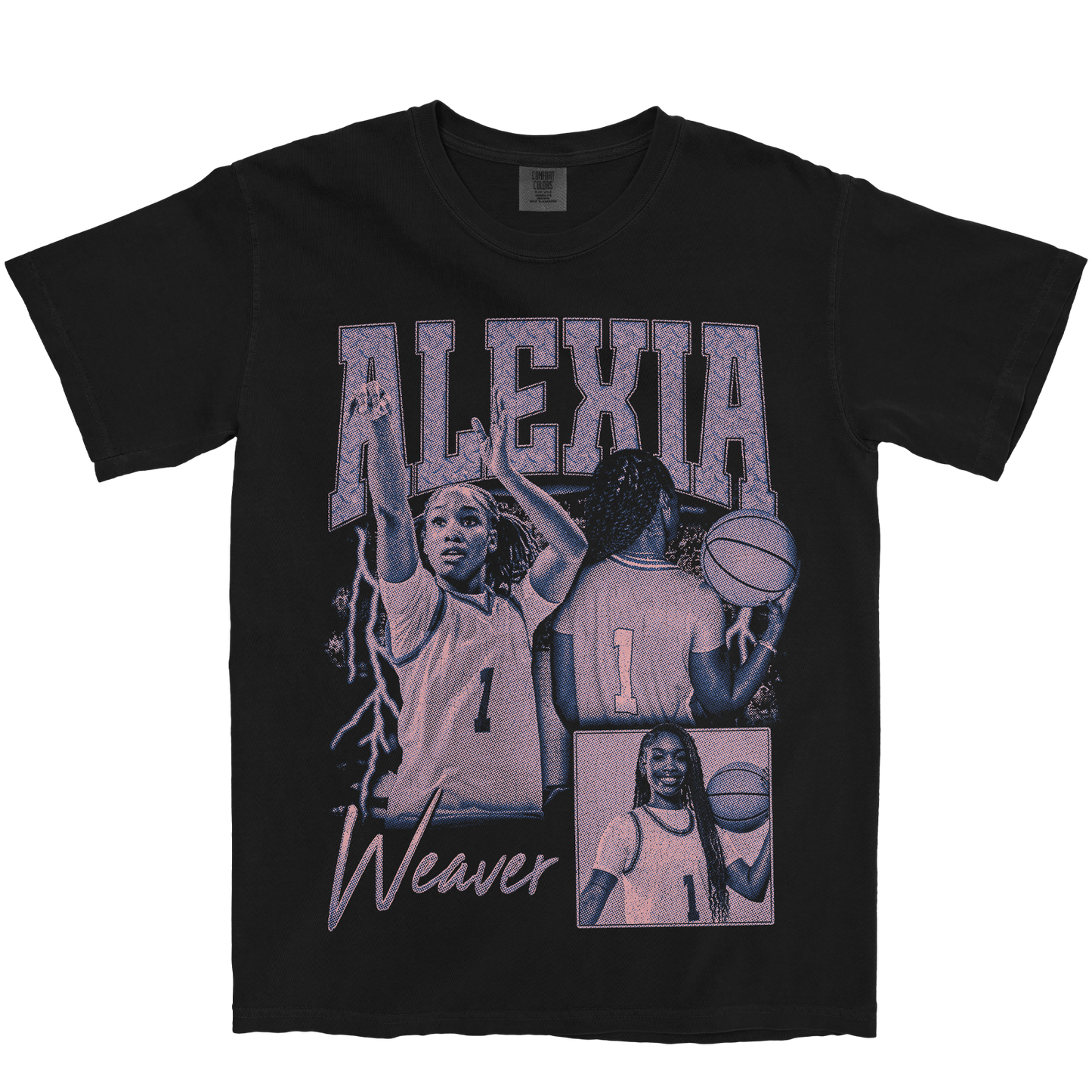ALEXIA WEAVER GRAPHIC BLACK TEE